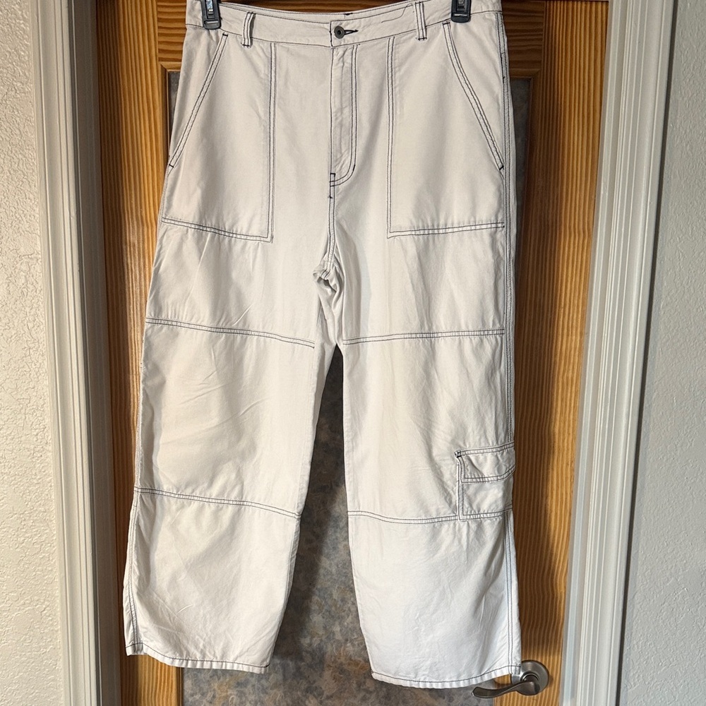 Womens White Cargo Pants